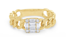 Load image into Gallery viewer, 14k Yellow Gold Diamond Chain Link Ring (I8338)
