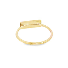 Load image into Gallery viewer, 14k Yellow Gold Rectangle Black Agate &amp; Diamond Ring (I8599)
