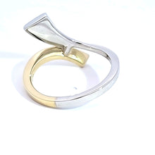 Load image into Gallery viewer, 14k White &amp; Yellow Gold Wraparound Pave Diamond Ring (I8824)
