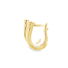 Load image into Gallery viewer, Gold Plated &amp; Sterling Silver White Sapphire Triple Hoop Earrings
