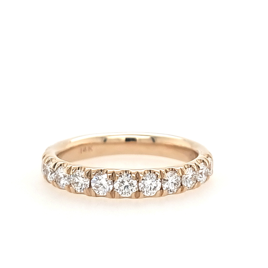 14k Gold Diamond Half Eternity Band