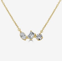 Load image into Gallery viewer, 14k White or Yellow Gold Fancy Shape Diamond Necklace
