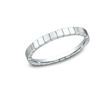 Load image into Gallery viewer, 14k White Gold High Polished Faceted Women&#39;s Wedding Band (I9164)
