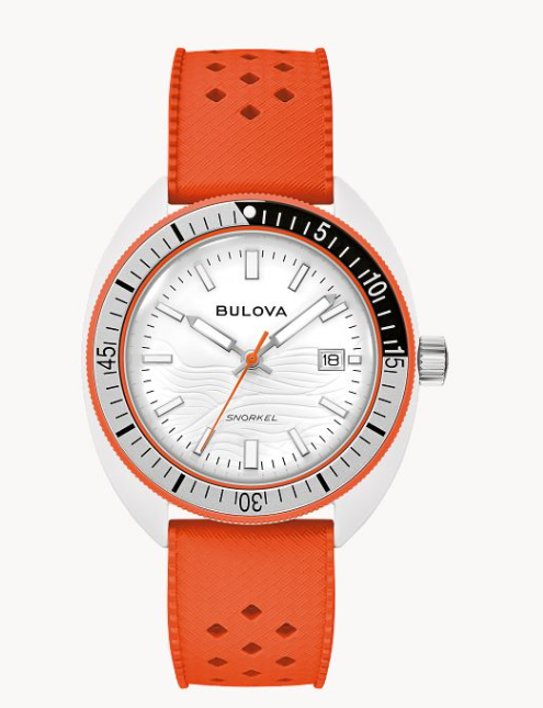 Bulova Snorkel 'Clownfish' Orange Rubber Watch (I9172)