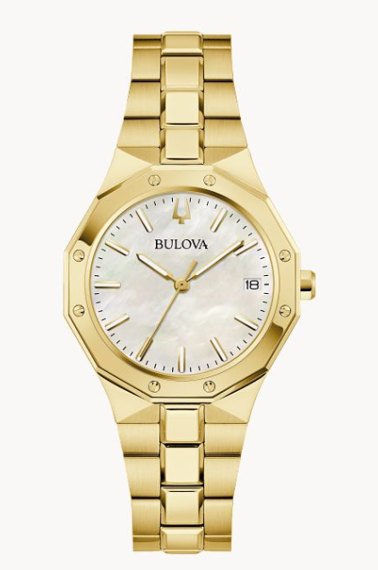 Bulova 'Prestige' Gold Tone Mother of Pearl Women's Watch (I9178)