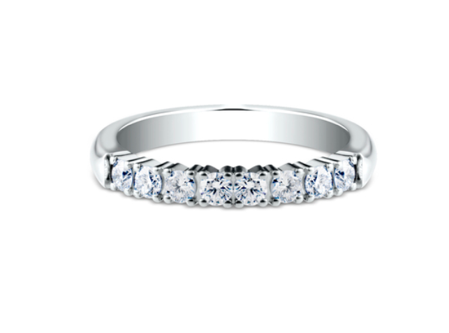 14k White Gold .48ctw Diamond Half-Eternity Band (I9191)