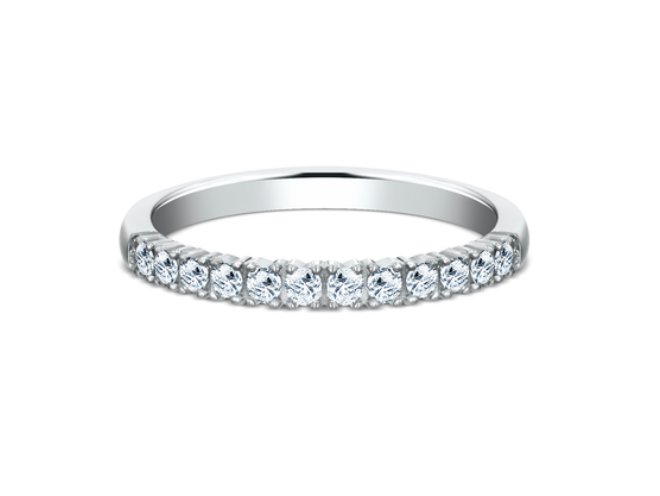 14k White Gold .24ctw Diamond Half-Eternity Band (I9193)