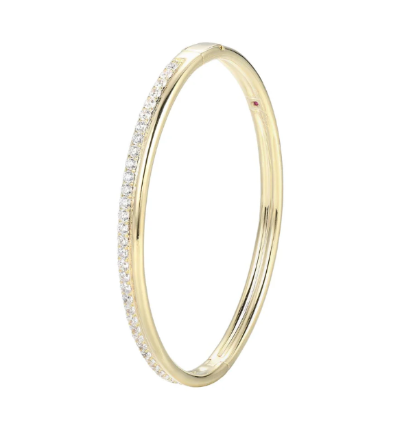 ELLE Gold Plated Sterling Silver CZ Bangle Bracelet (SI8426)