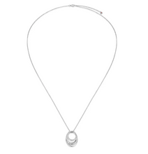 Load image into Gallery viewer, ELLE Rhodium Plated Sterling Silver Multi CZ Circle Necklace (SI8346)

