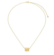 Load image into Gallery viewer, ELLE Gold Plated Sterling Silver CZ Swirl Rondelle Necklace (SI8468)

