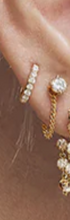 Load image into Gallery viewer, Earscapes - 14k Yellow Gold Dual Piercing Curb Link Chain *Single* Earring Charm (I9223)
