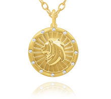 Load image into Gallery viewer, 14k Yellow Gold Diamond Zodiac Pendant
