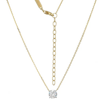 Load image into Gallery viewer, Monte Luna Gold Plated Sterling Silver Lab-Created Diamond Solitaire Necklace
