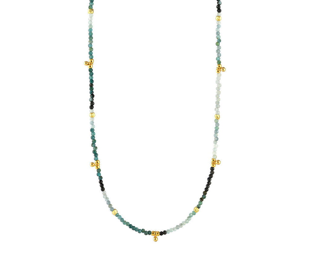 AVF Gold Grandidierite Beaded Necklace (SI7011)