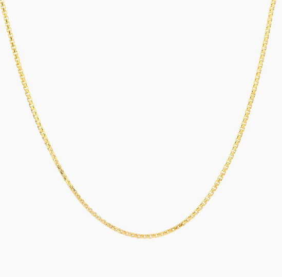 Ella Stein Gold or Silver Mini Petite Boxy Chain Necklace