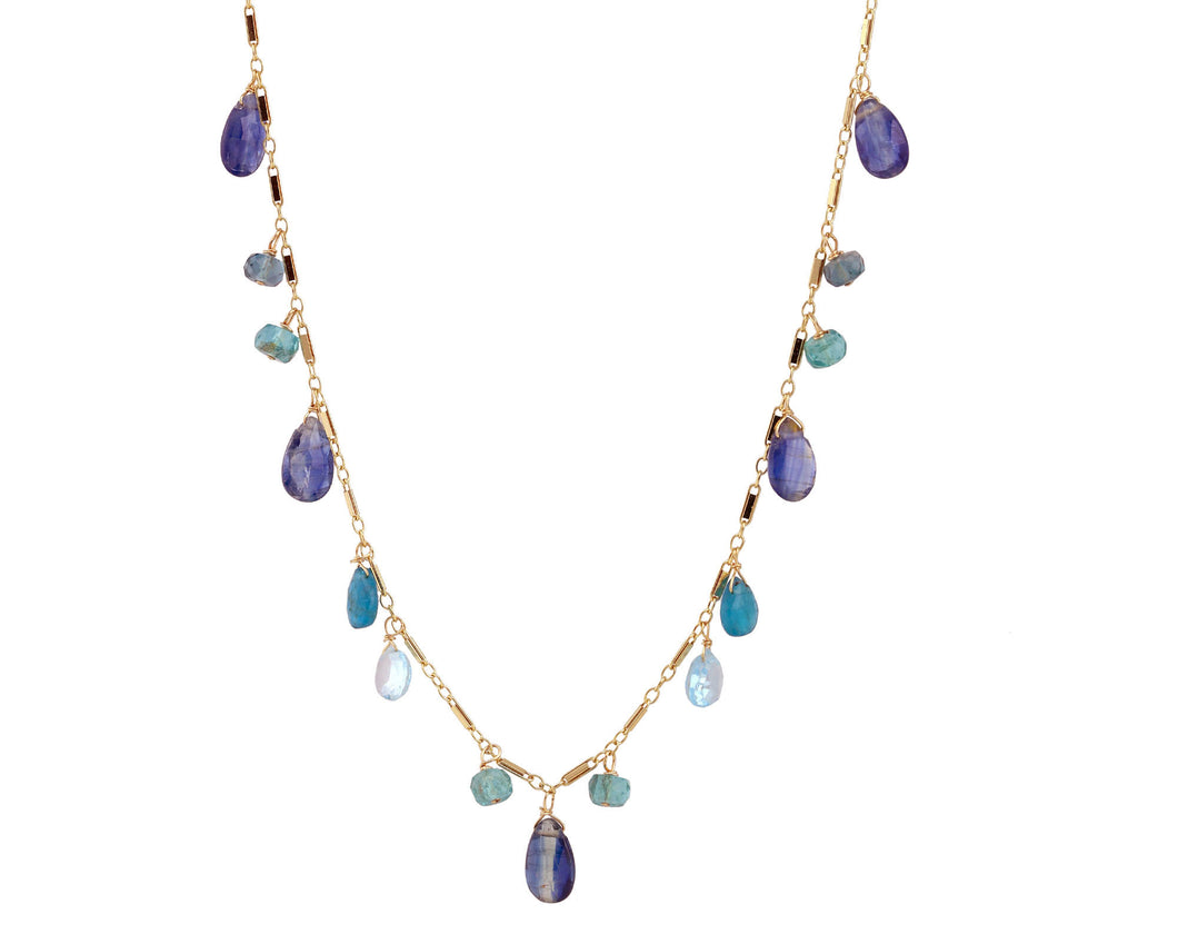AVF Gold Kyanite, Topaz & Apatite Necklace (SI7940)