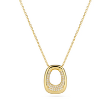 Load image into Gallery viewer, Sif Jakobs 18k Yellow Gold Plated Borsa Piccolo CZ Necklace (SI8385)
