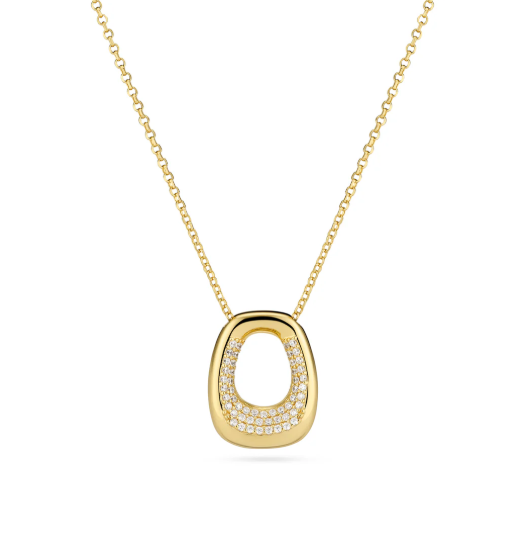 Sif Jakobs 18k Yellow Gold Plated Borsa Piccolo CZ Necklace (SI8385)