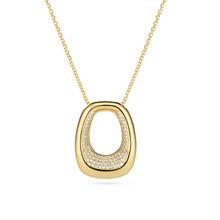 Load image into Gallery viewer, Sif Jakobs Rhodium Plated or 18k Gold Plated Sterling Silver CZ Borsa Grande Necklace
