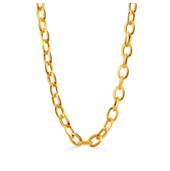 18k Yellow Gold Oval Link Chain 20