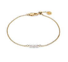 Load image into Gallery viewer, Sif Jakobs Rhodium or 18k Yellow Gold Plated Perla Cinque Pearl Bracelet
