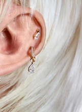 Load image into Gallery viewer, Earscapes - 14k Yellow Gold Pear Shaped Lab-Grown Diamond *Single* Earring Charm (I9242)

