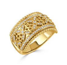 Load image into Gallery viewer, 18k Yellow Gold 'Byzantine' Diamond Ring (I0249)
