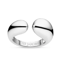Load image into Gallery viewer, Sif Jakobs Rhodium Plated Pianura Open Ring (SI8407)
