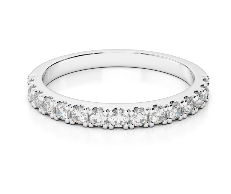 14k White Gold Diamond Half-Eternity Band (I9782)