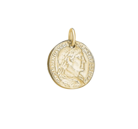 Kelly Waters Gold Plated Roman Coin Charm (SI3349)