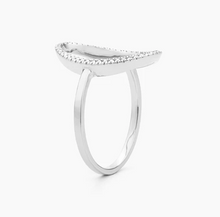 Load image into Gallery viewer, Ella Stein Silver Diamond Oval Ring (SI3489)
