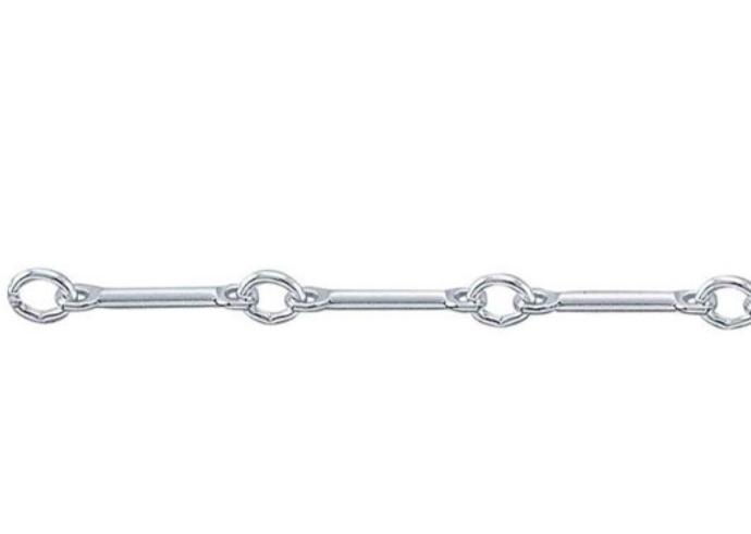 Sterling Silver Bar & Link Chain Necklace (SI3627)