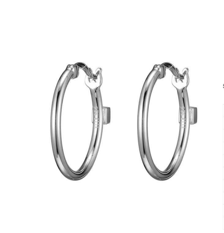 ELLE Sterling Silver 20mm Hoop Earrings (SI5028)