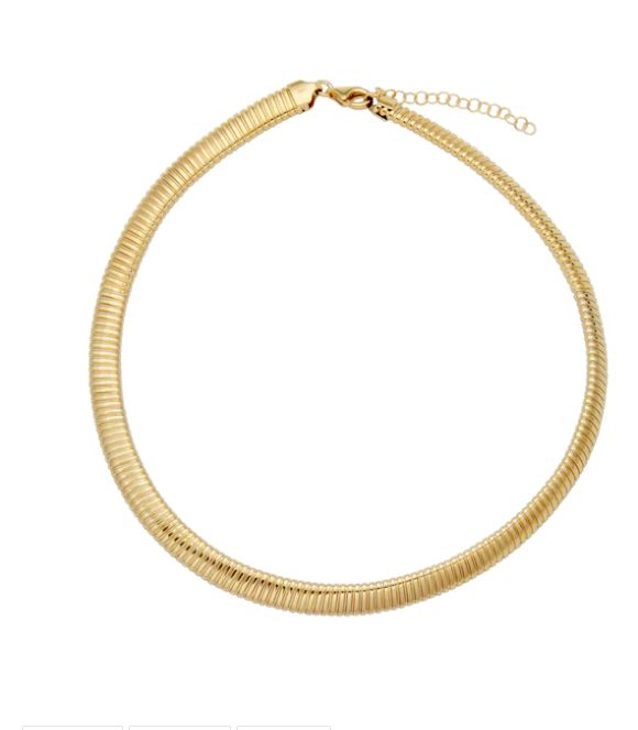 Gold Plated Sterling Silver Tubogas Necklace (SI5254)