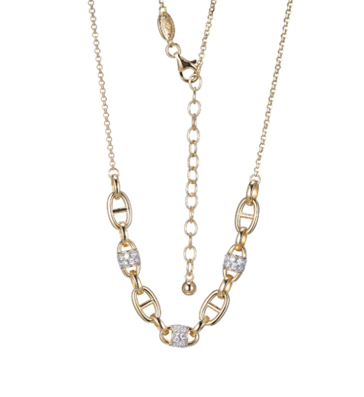 Gold Plated Sterling Silver Marina Link Necklace (SI5262)