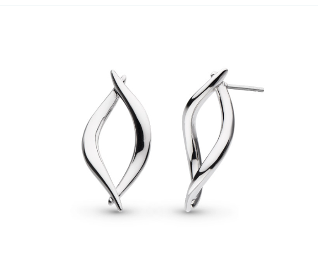 Kit Heath Sterling Silver Twine Twist Link Stud Earrings (SI6088)
