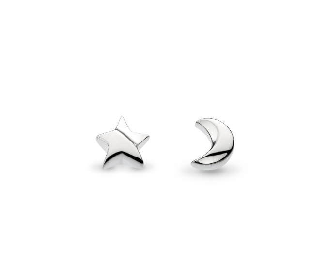 Kit Heath Sterling Silver Moon & Star Stud Earrings (SI6096)