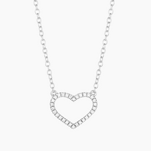 Load image into Gallery viewer, Ella Stein Sterling Silver/Gold Plated &quot;True Love Always&quot; Diamond Heart Necklace
