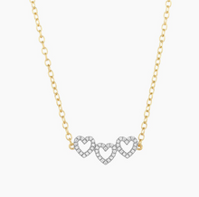Load image into Gallery viewer, Ella Stein Sterling Silver/Gold Plated &quot;Spread Love&quot; Diamond Necklace
