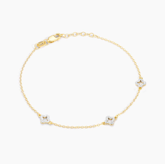 Ella Stein Gold Plated Diamond Station Bracelet (SI6580)