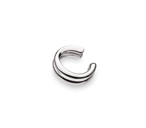 Kit Heath Sterling Silver Rhodium Plated Bevel Unity Solo Ear Cuff (SI6905)