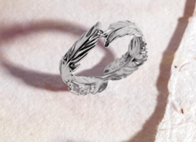 Load image into Gallery viewer, Kit Heath Sterling Silver Rhodium Plated Feather Wisp Ring
