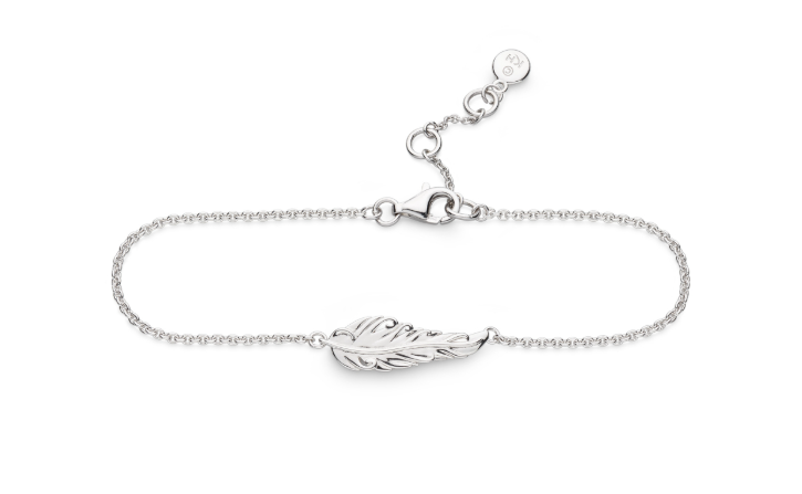 Kit Heath Sterling Silver Rhodium Plated Feather Wisp Bracelet (SI7884)