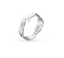 Load image into Gallery viewer, Kit Heath Sterling Silver Rhodium Plated Feather Wisp Ring
