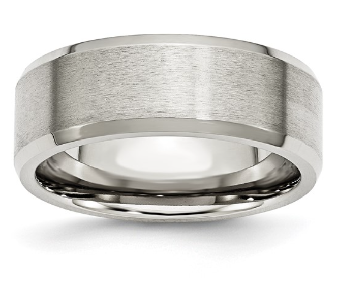 Stainless Steel Brushed Band with Polished Edge (SI801)
