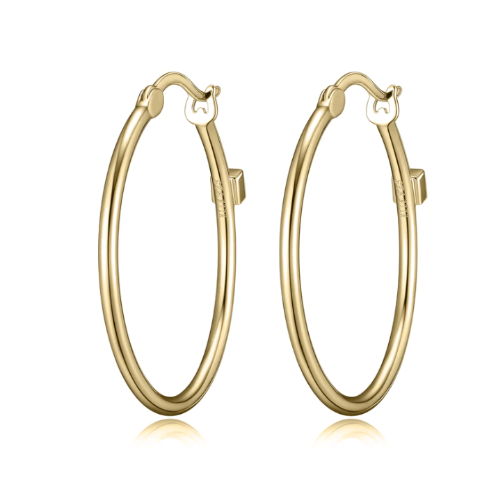 ELLE Gold Plated 30mm Hoop Earrings (SI5122)