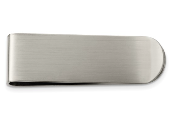 Brushed Stainless Steel Money Clip (SI3874)