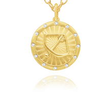 Load image into Gallery viewer, 14k Yellow Gold Diamond Zodiac Pendant
