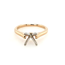 Load image into Gallery viewer, 14k Yellow Gold Band w/ White Gold Head Mounting (I9145)
