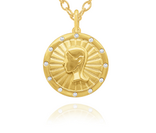 Load image into Gallery viewer, 14k Yellow Gold Diamond Zodiac Pendant
